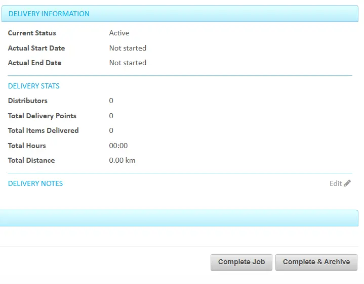Delivery Confirmation